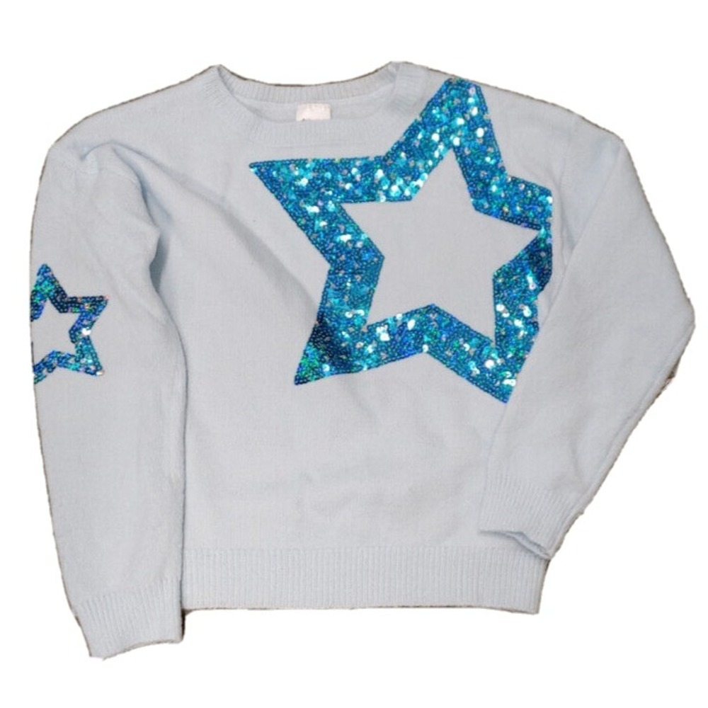 NWT Member's Mark Girls My Favorite Sweater Light Blue 6/6X (S)